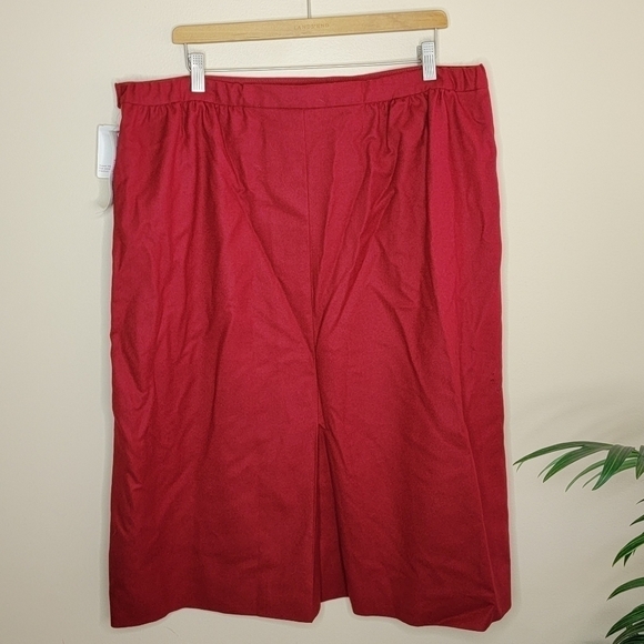 Vintage NWT Pendleton | Red Wool Pencil Skirt Size 20W - Picture 2 of 8